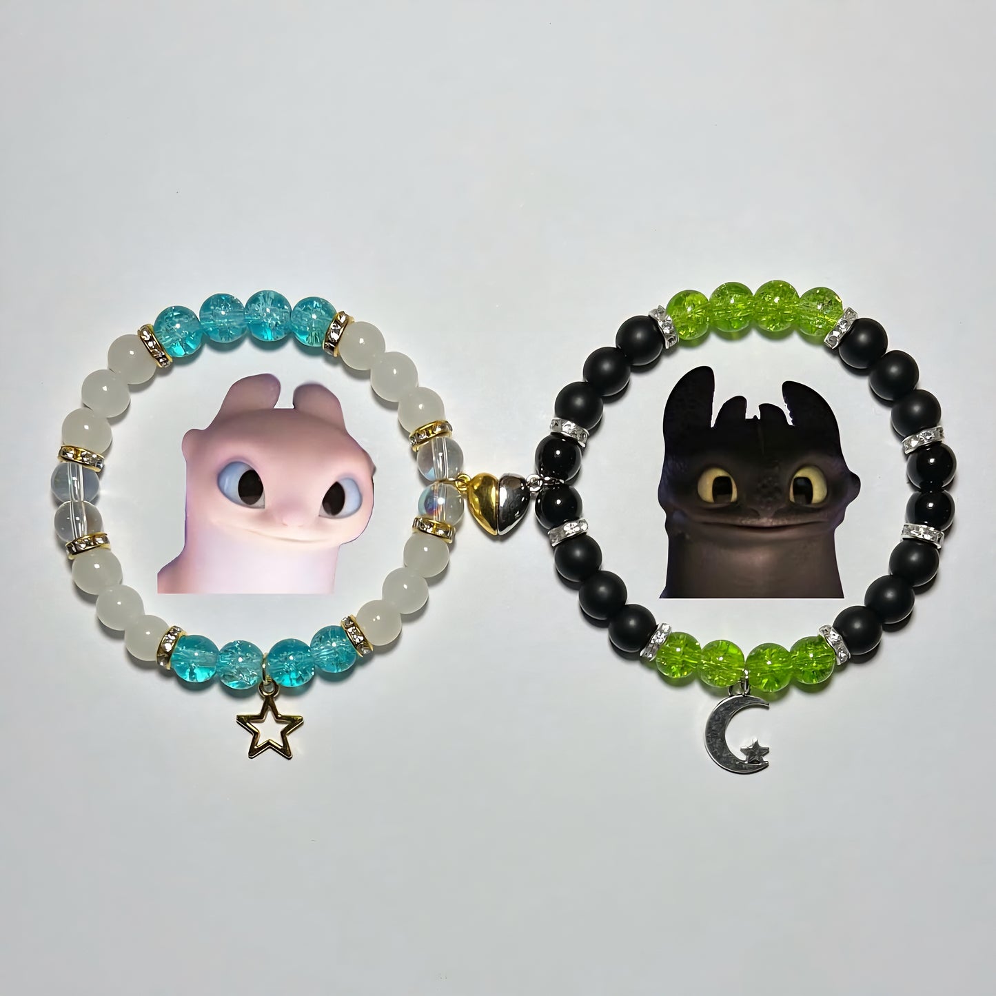 Toothless & Light Fury Matching Bracelets