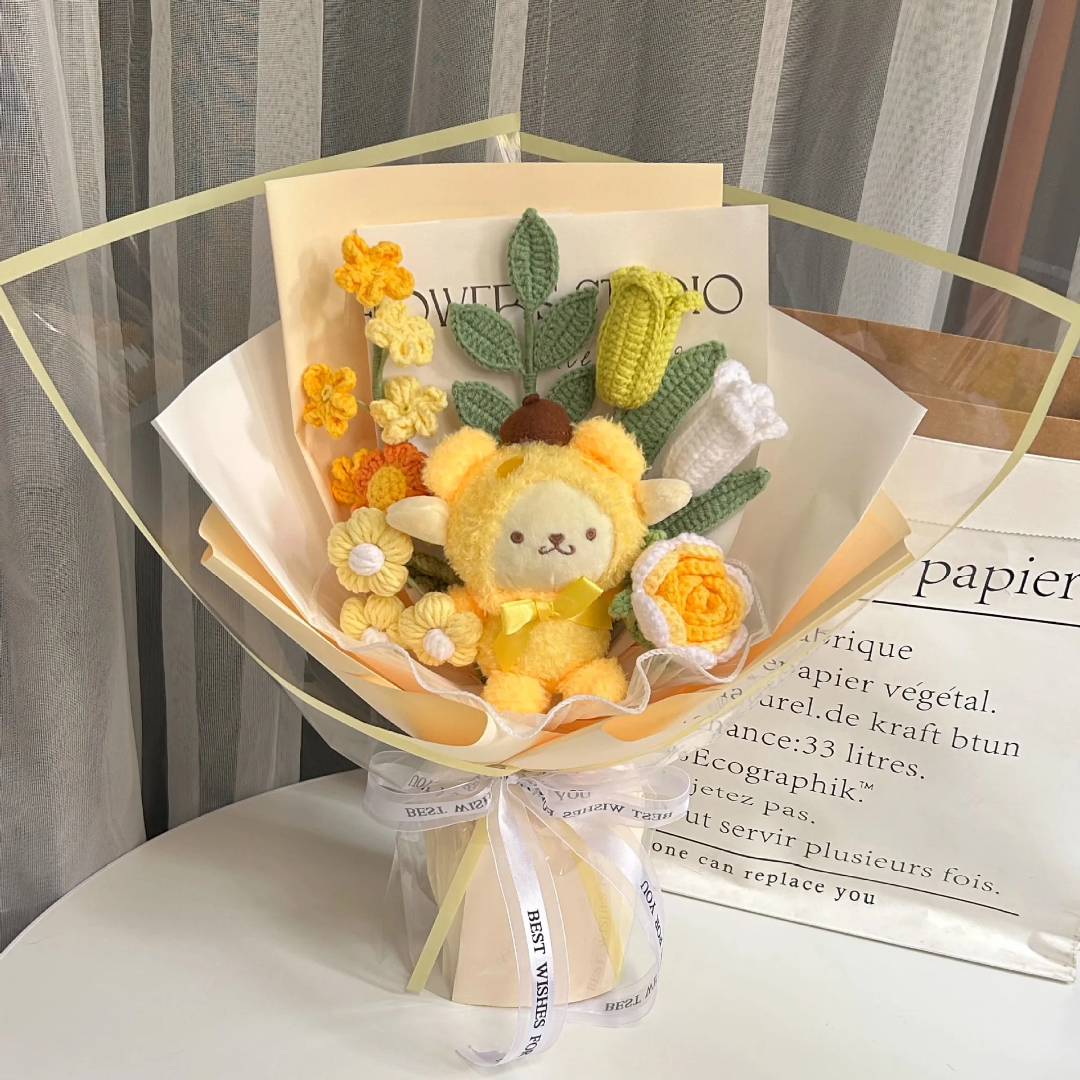 Sunshine Lion with Mini Marigold Blooms