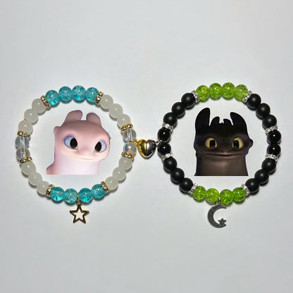 Toothless & Light Fury Matching Bracelets